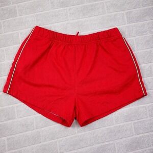 Vintage 80s Rawlings Shorts Mens‎ XL Red Athletic Activewear Gym Retro Piping